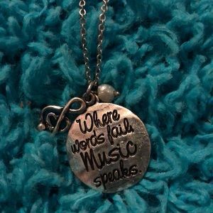 Where Words Fail Music Speaks Necklace